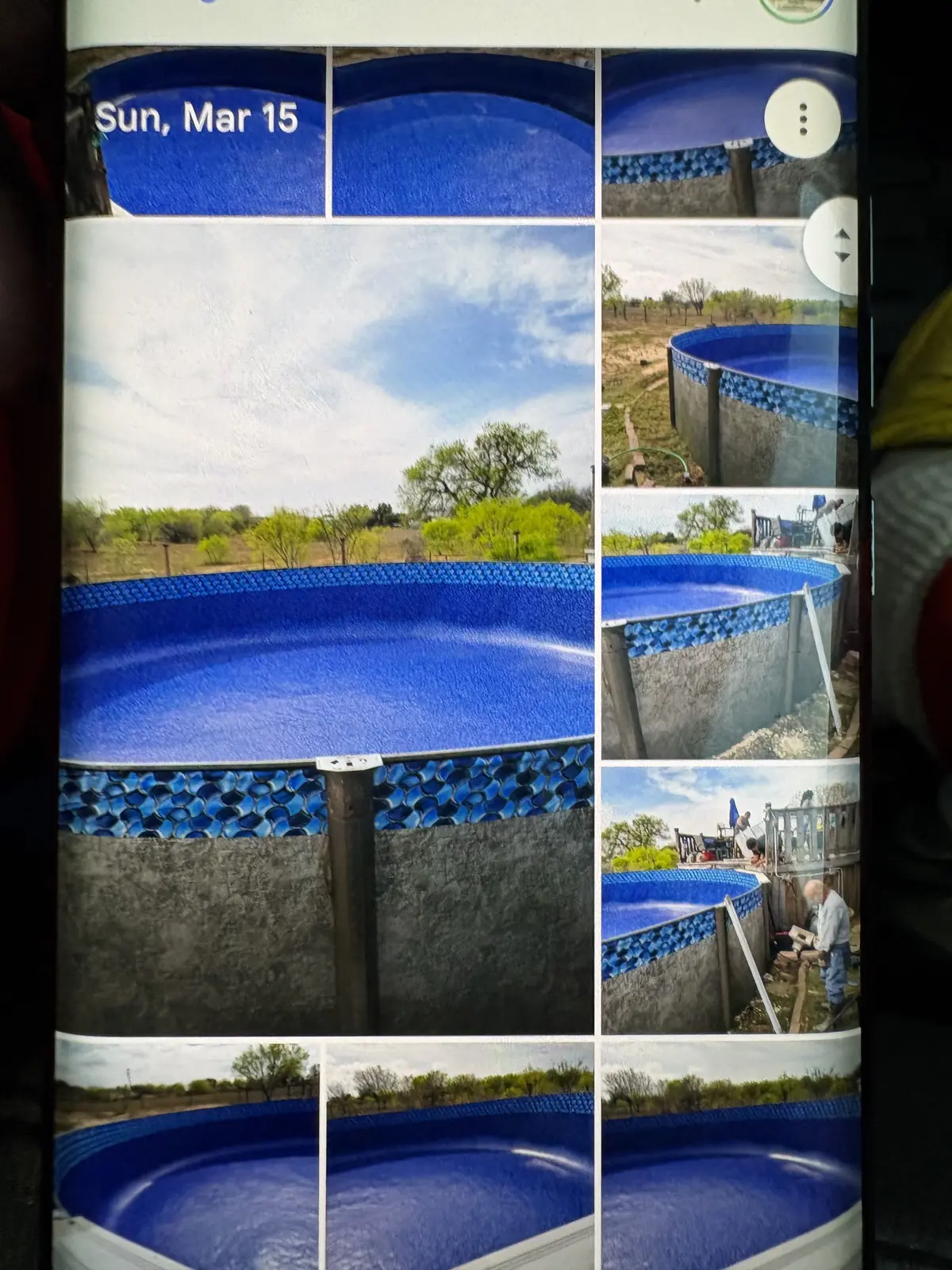 Collection of completed BETTDAT above-ground pool installations